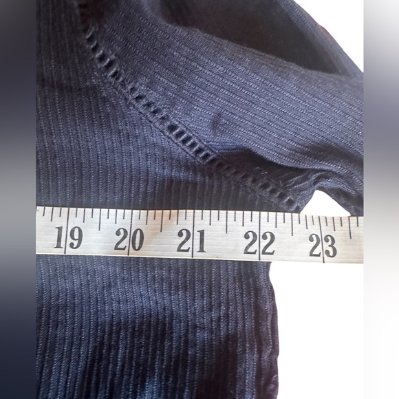 Quince Navy Blue Pintuck Button-Up Blouse - Picture 7 of 8